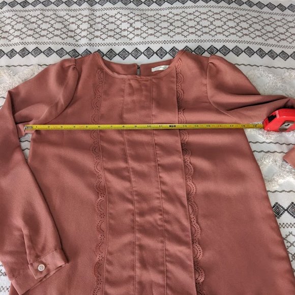 Tank Girl Rosy Pink popover blouse with ruffle detail - Picture 8 of 9